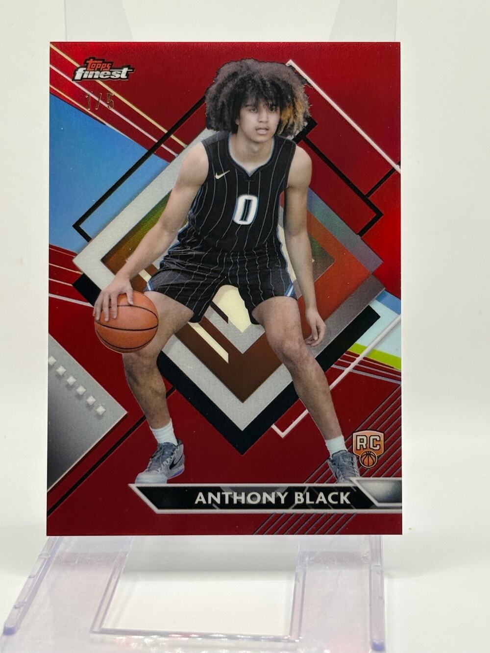 2023-24 Topps Finest Anthony Black Rookie Rare Red Refractor 1/5 SSP Magic RC